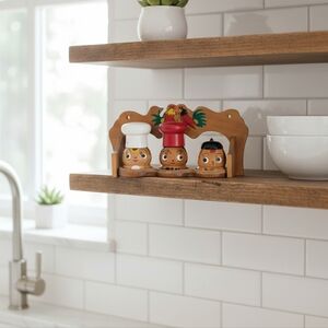 60's Wooden Salty & Peppy Set